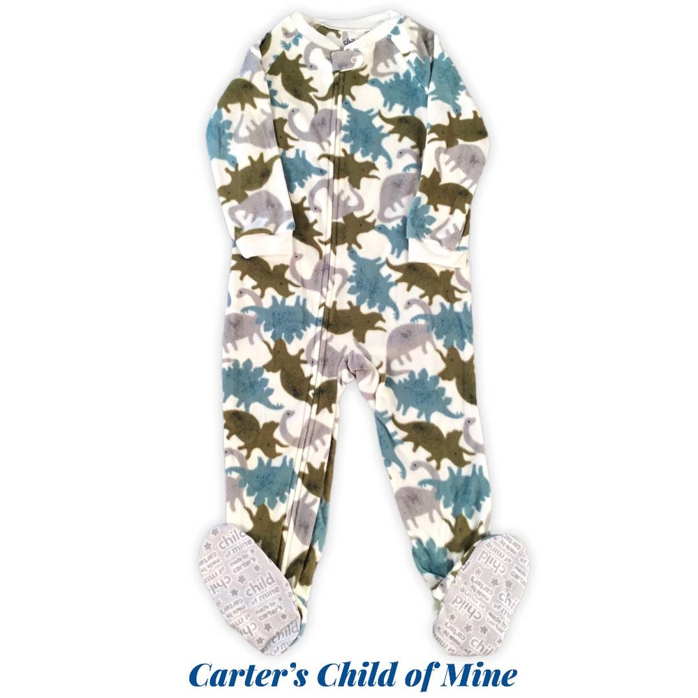 Carter's Child Foot Pajamas Dinosaur NWT
